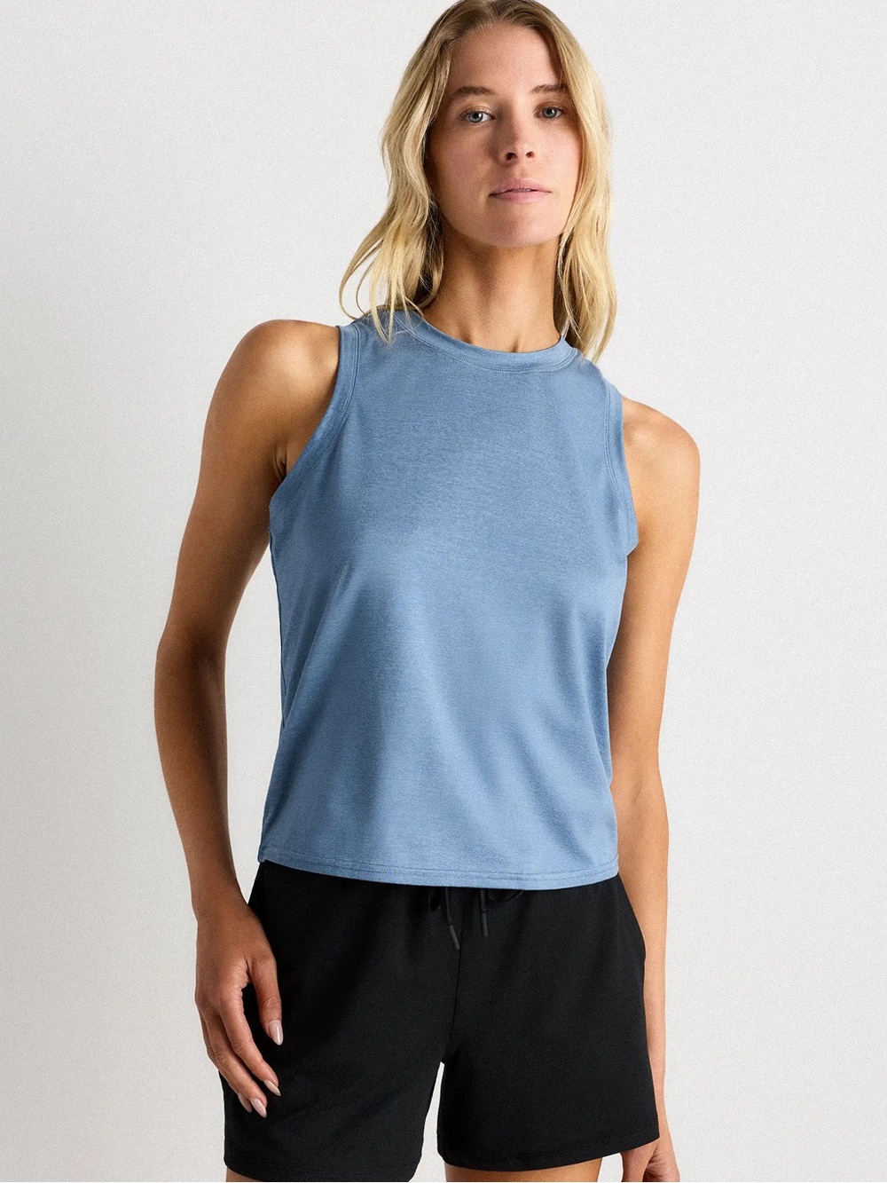 Quince Flowknit Breeze High-Neck Tank
